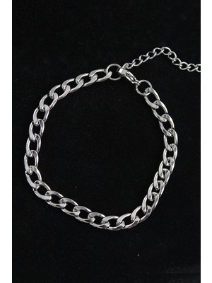 DS LLC 316L Çelik Kalın Klasik Model Gümüş Renk Erkek Bileklik - TJ-EB3741 Iegtgrs-34