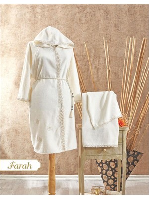 Huzur Çeyiz Fransız Dantelli Çeyizlik Gelin Hamamı Balayı Kadın Bornozu Seti