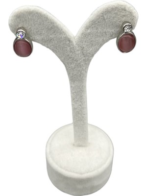 Megass Dekor Süet Kumaş Krem Renk 12 cm Küpe Sergileme Aksesuar