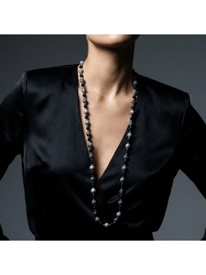 THEIA GemWorks Lividus - Şahin Gözü, Oniks & Hematit Kolye