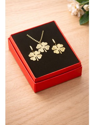 DS LLC Yonca Metal Kutulu Kolye Set DLLSRSBJ34