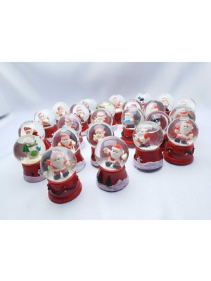 PremiumPort Yılbaşı Temalı Küçük Boy Kar Küresi, Noel Baba Tasarımı, Dekoratif Hediye