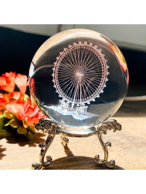PremiumPort Metal Ayaklı Dönme Dolap, 3D Cam Küre ile Şıklık ve Eğlence