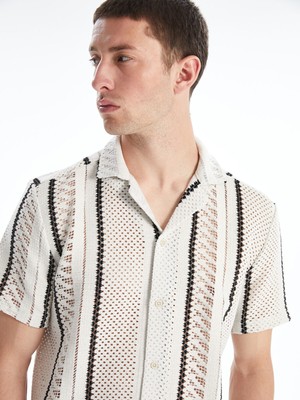 Lc Waikiki Yeni Sezon Regular Fit Kısa Kollu Desenli Erkek Gömlek