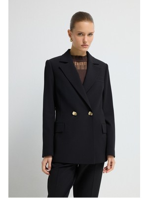 Adl Kruvaze Uzun Kol Ceket Siyah 11933656022