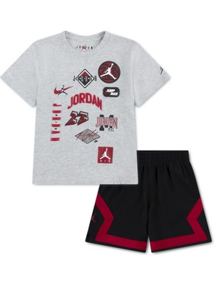 Nike Nıke Jordan Mj Dynasty Mesh Patch Set Erkek Çocuk Tişört-Şort Takım 85F561