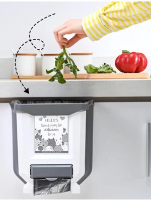 Delixa Hedis Pratik Katlanabilir Mutfak Çöp Kovası, 7lt (Beyaz)