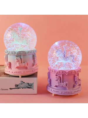 Nuveden Orta Boy Unicorn Kar Küresi DIE-RSTG34