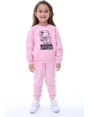 Kyex Kids Pembe Kız Çocuk Alt Üst Pamuklu Eşofman Takımı