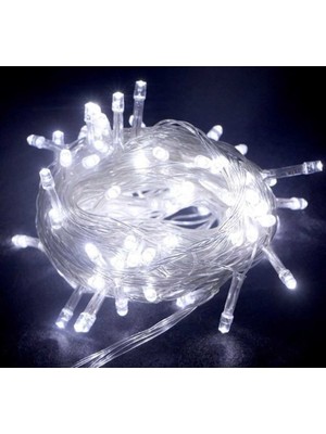 Nuveden 10 M 100 LED Boncuk Lamba Beyaz Işık Şeffaf Kablo Mz-18-11 DIE-RSTG34