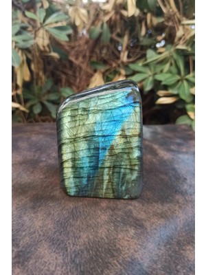 Pozitif Doğal Taş Mavi Işıltılı Labradorit Dekoratif Parça LB62