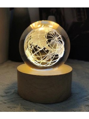 PremiumPort Elektrikli Cam Küre, Ahşap Zeminli, Şık ve Modern Dekorasyon Parçası