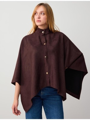 Jimmy Key Acı Kahve Rahat Kesim Dik Yaka Panço