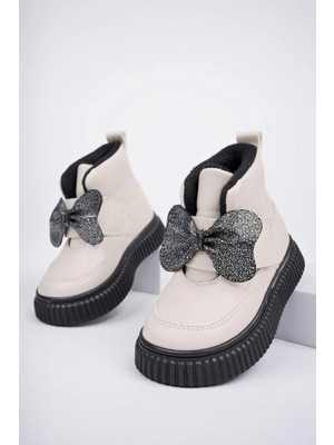 Papuccum Ortopedi Kız Çocuk Fiyonklu Su Geçirmez Ortopedik Kaydırmaz Taban Bot