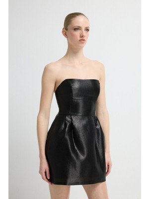 Adl Straplez Mini Elbise Siyah 12444009008