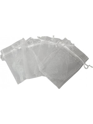 Özer Kutu Organize Tül Beyaz 25 Adet 9X12 cm Boy Takı, Altın ve Hediye Kesesi