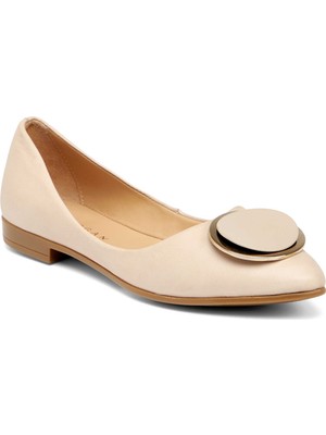 Tergan Bej Hakiki Deri Kadın Babet - K25I1BB67971-A25