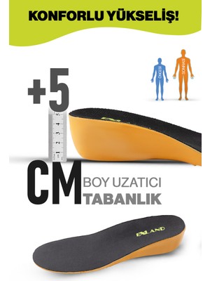 Exland 5 cm Boy Yükseltici Tabanlık – Gizli Boy Uzatan Ayakkabı Içi Tabanlık (T5)