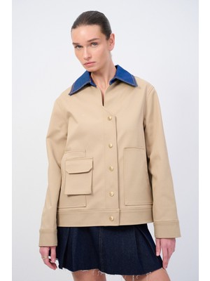 Love My Body Cep Detaylı Trenkçkot Bej 178M2172000