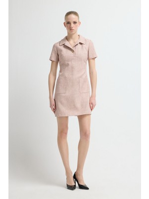 Adl Cepli Mini Elbise Bordo 12443439003