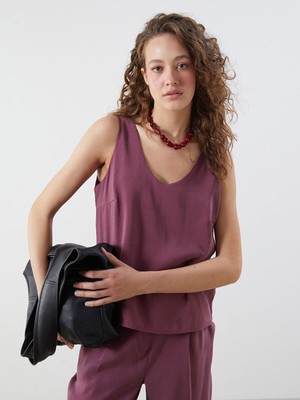 Lc Waikiki Yeni Sezon U Yaka Modal Karışımlı Bluz