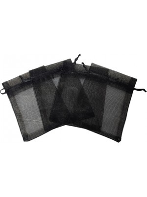 Özer Kutu Organize Tül Siyah 50 Adet 9X12 cm Boy Takı, Altın ve Hediye Kesesi