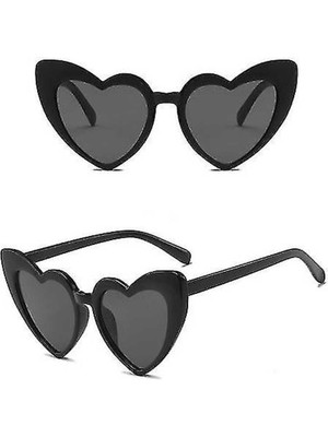 İlk El Grup Siyah Renk Kalp Şekilli Parti Gözlüğü 15X5 cm Iegtgrs-34