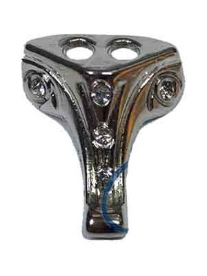 Nuveden Moda Taşlı Ahşap Sandık Ayağı, Kutu Ayak 1,5 cm - Nikel, 100 Adet DIE-RSTG34