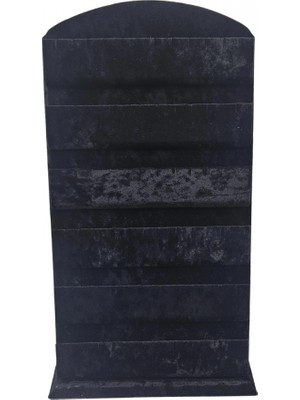 Özer Kutu 36'lı Ayaklı Süet Küpelik Standı (20X38CM) Siyah