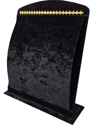 Özer Kutu Bombeli Kolye Zincir & Kolye Standı (22 Metal Askılı) (26 X35 Cm) Siyah