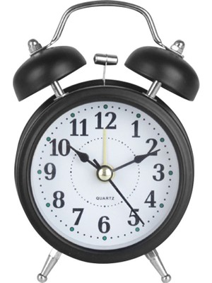 Hobimtek Yüksek Sesli Alarmlı Saat Nostaljik Analog Çalar Saat Fosforlu Işıklı Alarmlı Metal Gövde Akar Saniyeli Sessiz Şarjlı Pilli Saat HT-850