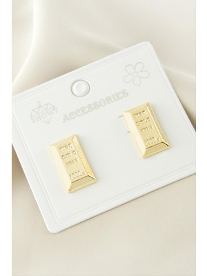 İlkyaz Fashion Külçe Metal Küpe