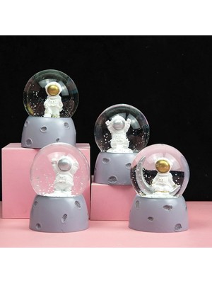 DS LLC Mini Işıklı Astronot Kar Küresi Iegtgrs-34