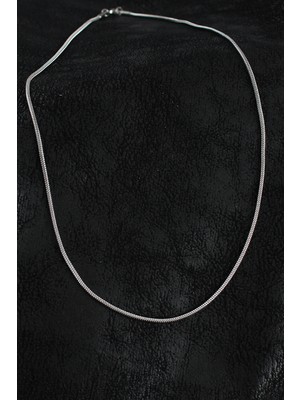 İlk El Grup 316L Çelik Örme Zincir Model Gümüş Renk Erkek Kolye - TJ-ERK1389 Iegtgrs-34