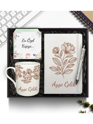 As Gift Kişiye Özel Defter & Kupa & Plastik Kalem & Hediye Seti