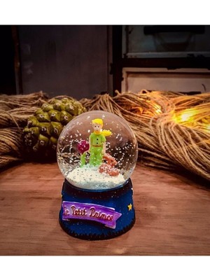 PremiumPort Küçük Prens Temalı Işıklı Müzikli Orta Boy Kar Küresi