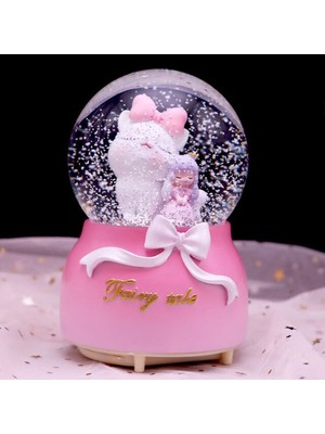 PremiumPort Sevimli Dostlar Temalı Işıklı Müzikli Kar Küresi, Rüya Gibi Dekorasyon