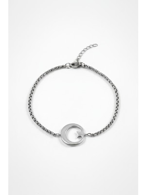 HERİF Erkek Ay Yıldız Çelik Bileklik