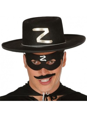 İlk El Grup Z Logolu Yetişkin Zorro Şapkası ve Zorro Maskesi Iegtgrs-34