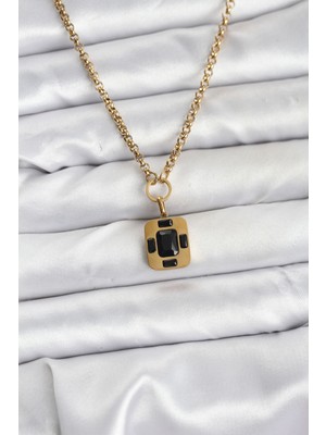 İlk El Grup 316L Çelik Zincir Gold Renk Vintage Model Kadın Kolye - TJ-BKO10687 Iegtgrs-34