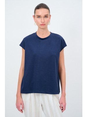 Love My Body Basic T-Shirt Lacivert 175L9592000
