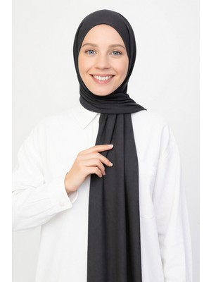 Moda Nokta Hazır Pratik Geçmeli Lüks Organik Düz Penye Şal Eşit Hizalı Füme