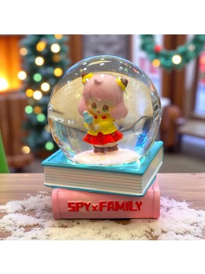 PremiumPort Sevimli Işıklı Orta Boy Kar Küresi, Sarı Elbiseli, Dekoratif, Hediye