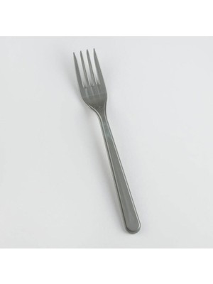 Nuveden Gri Renk Lüks Plastik Çatal 25 Adet DIE-RSTG34