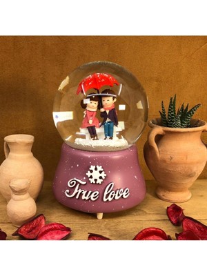 PremiumPort Işıklı ve Müzikli Kar Küresi, Otomatik ve Pilli, Şık Dekorasyon Ürünü