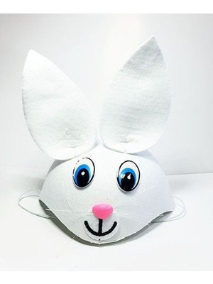İlk El Grup Beyaz Renk Kulaklı Tavşan Şapkası Hayvan Şapkası Iegtgrs-34