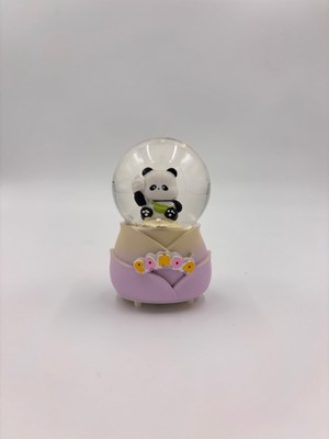 PremiumPort Sevimli Mini Panda Işıklı Kar Küresi, Büyüleyici Kış Süsü