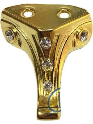 Nuveden Moda Taşlı Ahşap Sandık Ayağı, Kutu Ayak 3,5 cm - Sarı, 50 Adet DIE-RSTG34