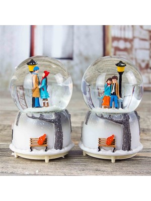 Nuveden Büyük Boy Sokak Lambalı Kış Masalı Kar Küresi DIE-RSTG34