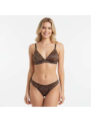 Bonbon Kadın Balensiz Desteksiz Üçgen Bralet Sütyen ve String Külot 2'li Takım BB2260